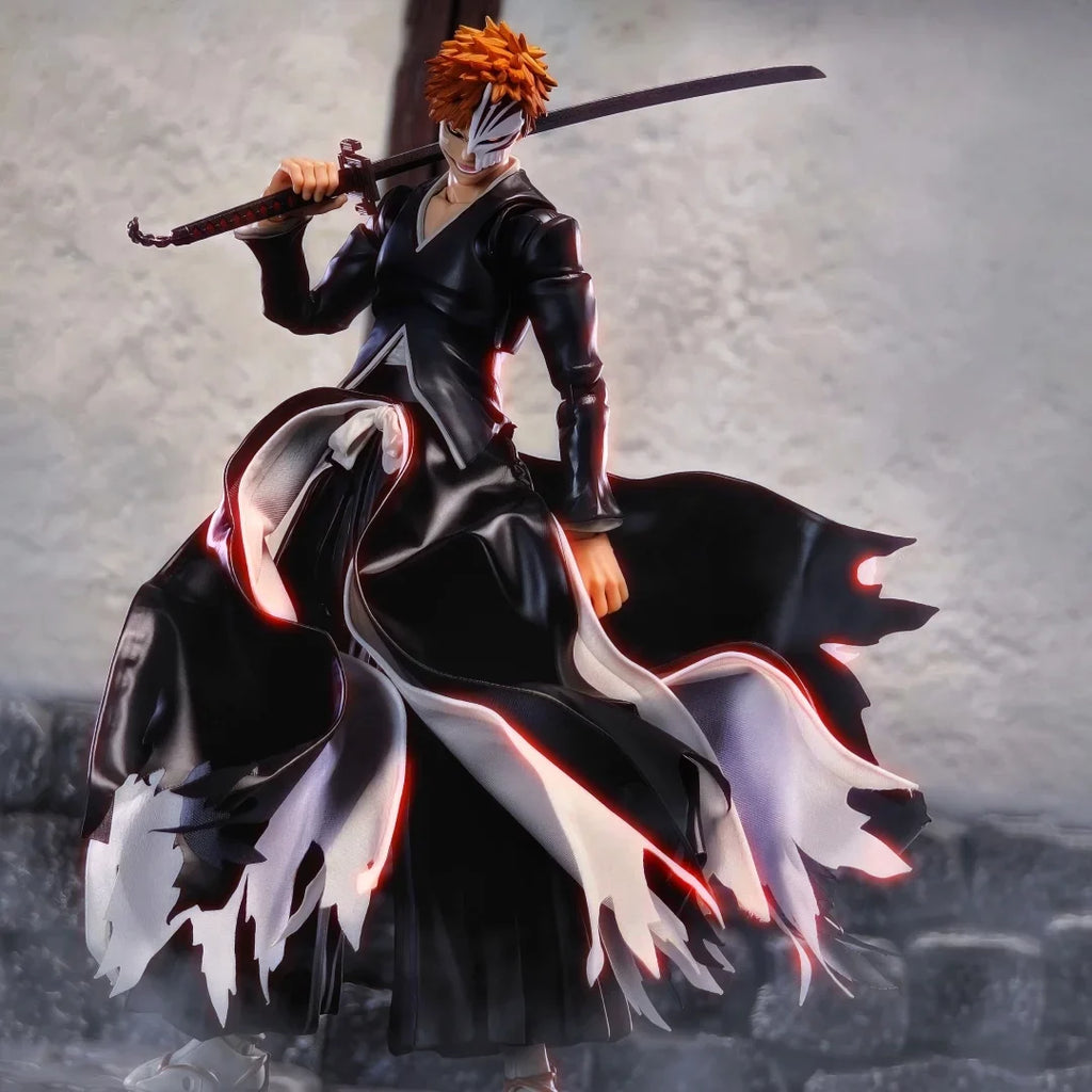 Bleach Shf Anime Handmade Kurosaki Ichigo The Thousand Year Blood War Hem of A Skirt Built In Iron Wire Is Suitable for 1/12 Toy