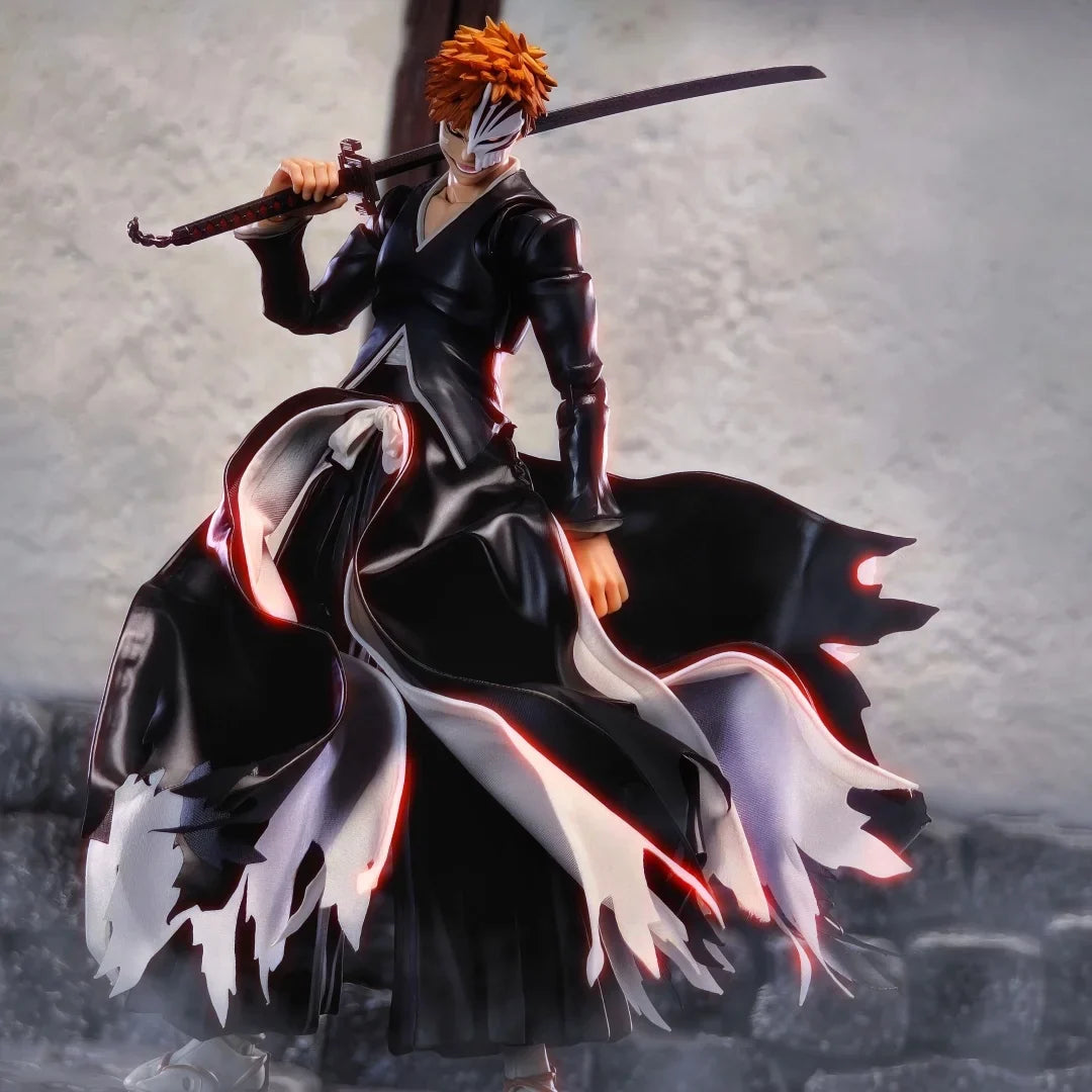 Bleach Shf Anime Handmade Kurosaki Ichigo The Thousand Year Blood War Hem of A Skirt Built In Iron Wire Is Suitable for 1/12 Toy