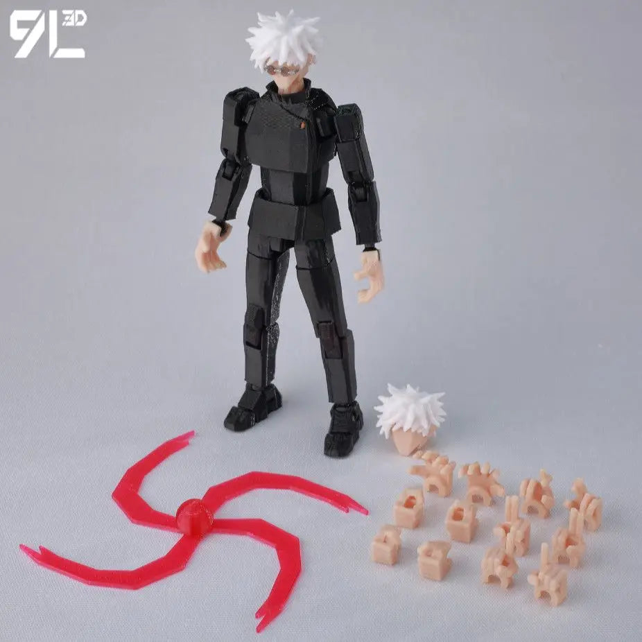 9L3D Printed Anime Naruto Jujutsu Kaisen One Piece Characters Lucky13 Dummy Action Figures Multi-Jointed T13 Mannequin Toys