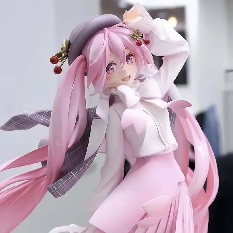 Bandai HATSUNE MIKU Model Anime Figure Cherry Blossoms Your Highness The Princess Songma Peripheral Decoration Ornaments Gift