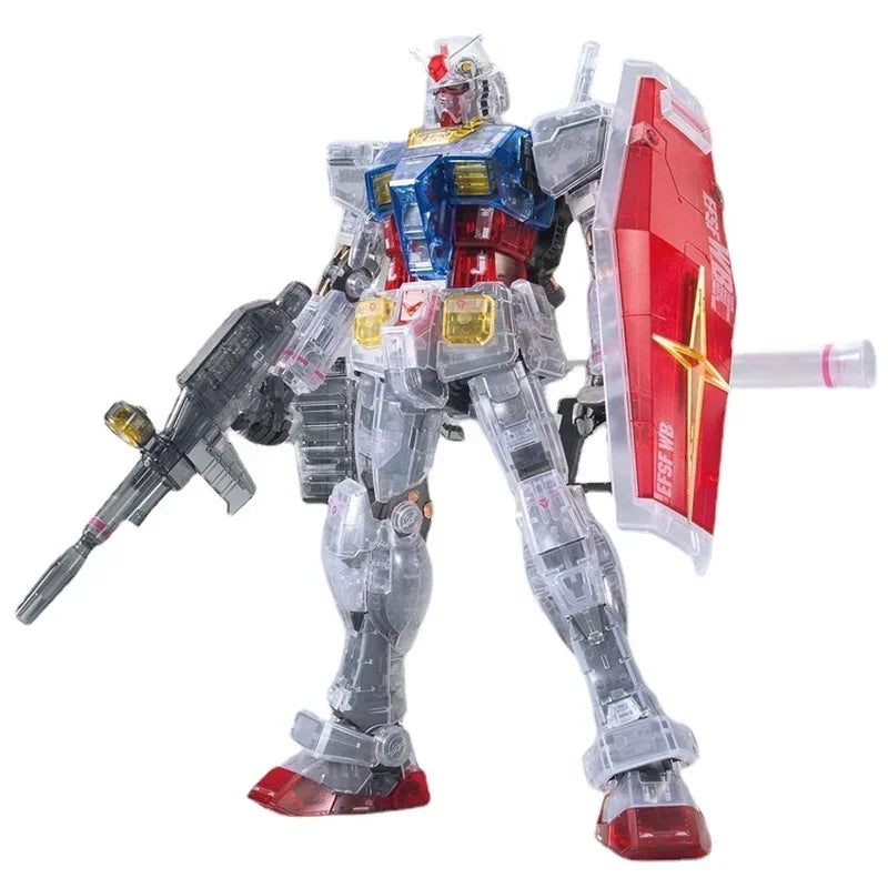 Bandai Gundam Assembled Model Figure MG 1/100 RX-78-2 Gundam 3.0 Ver Clear Color Base Limited Genuine Model Collection Ornaments
