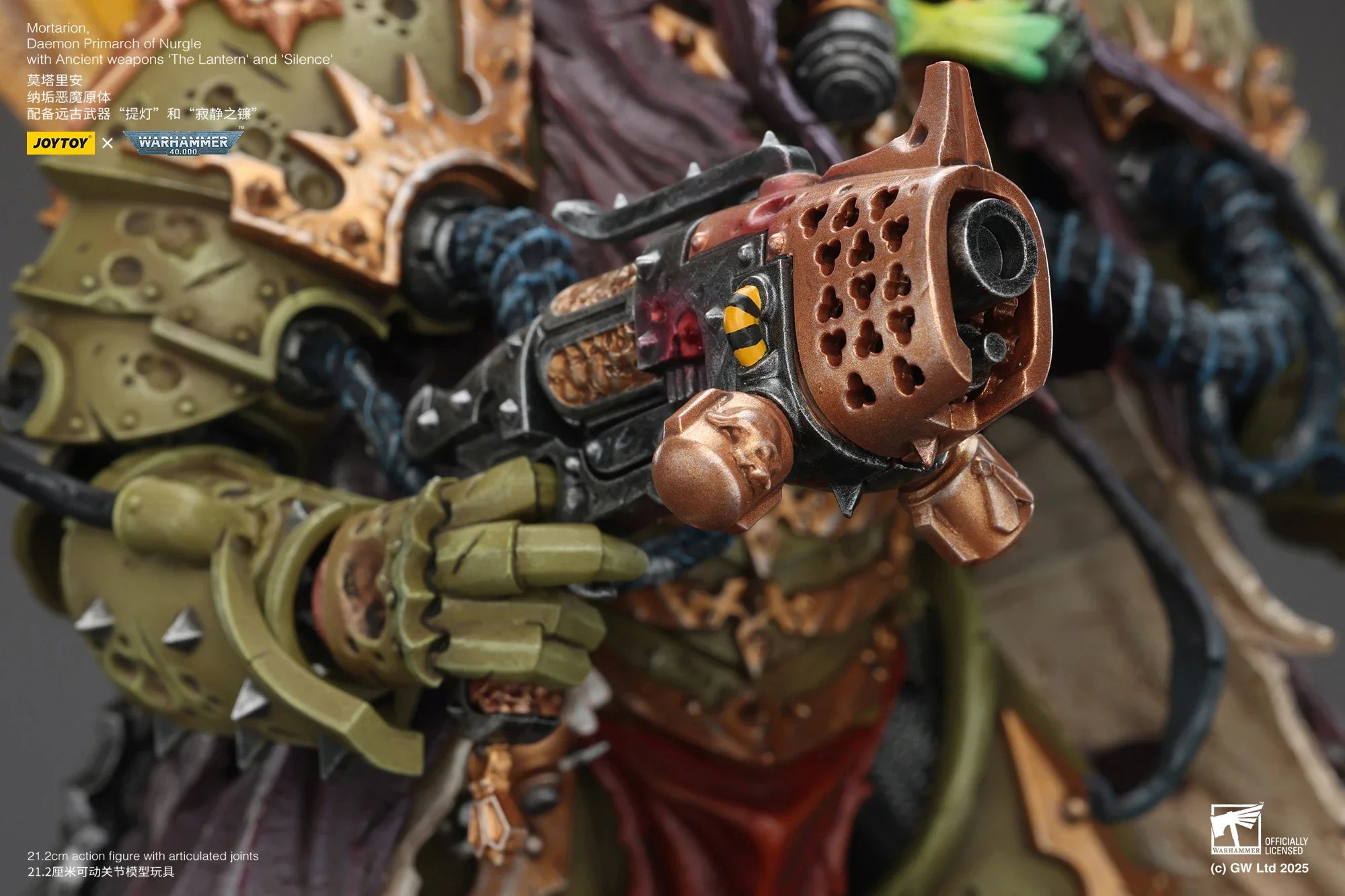 New Joytoy Warhammer 40k 1/18 Action Figure Mortarion Figures Daemon Primarch Of Nurgle Collection Statue Model Ornament Toys
