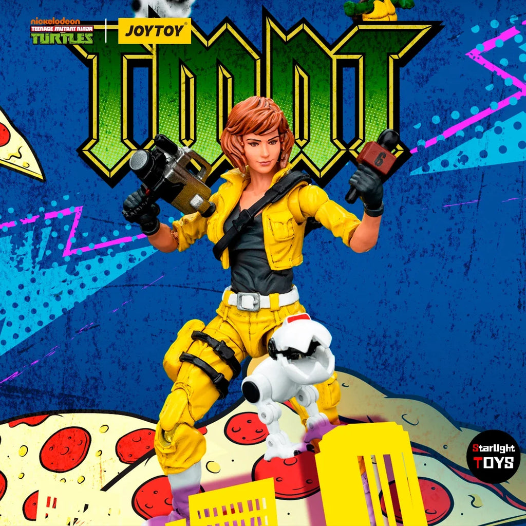 JOYTOY 1/18 Action Figure TMNT April O'Neil Model Toy Gifts