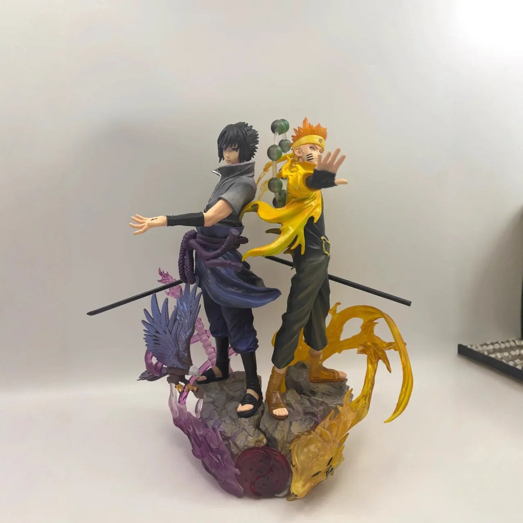 35cm Naruto Anime Figure Naruto Kakashi Action Figure Kawaii Sasuke Itachi Combination Figurine Decoration Collection Model Toy