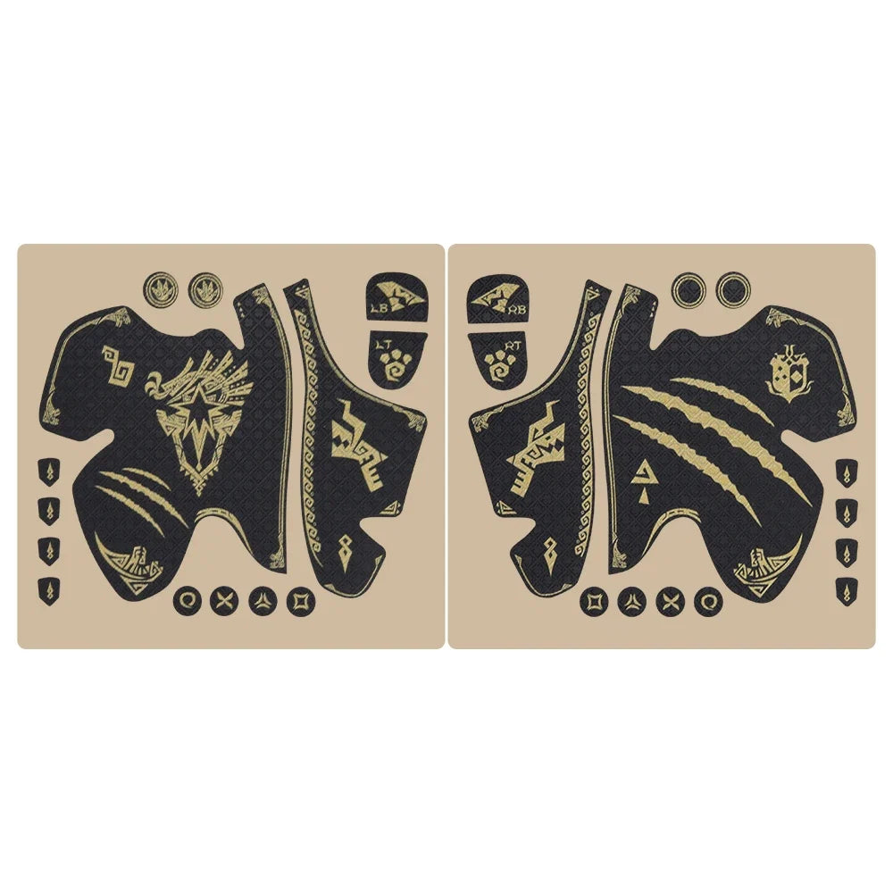 FINALORD Controller Performance Grip Tape Compatible With PS5 DualSense Wireless Gaming Handle,Buttons,Non-Slip Tape(Gold)