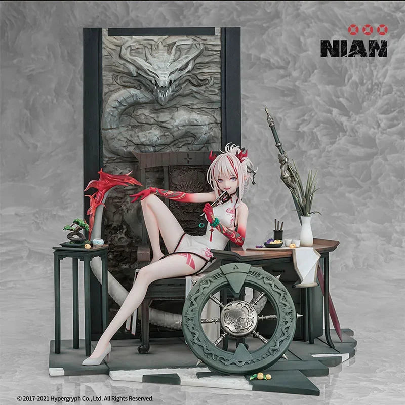 AniGame Arknights Nian 31cm 1·1/7  PVC Genuine Collectible Anime Figure Action Model Toys Holiday Gifts Original Product