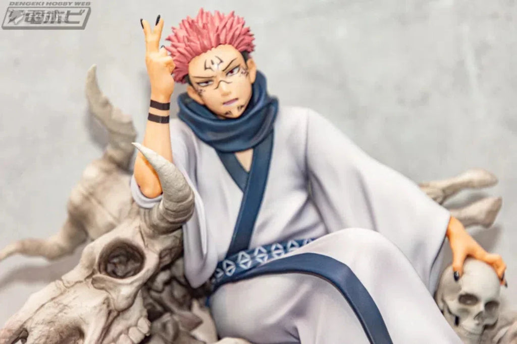 Anime Jujutsu Kaisen Ryomen Sukuna Sitting posture Action Figure PVC Model statue Toys Doll Desk Decor Collectible Gifts boxed