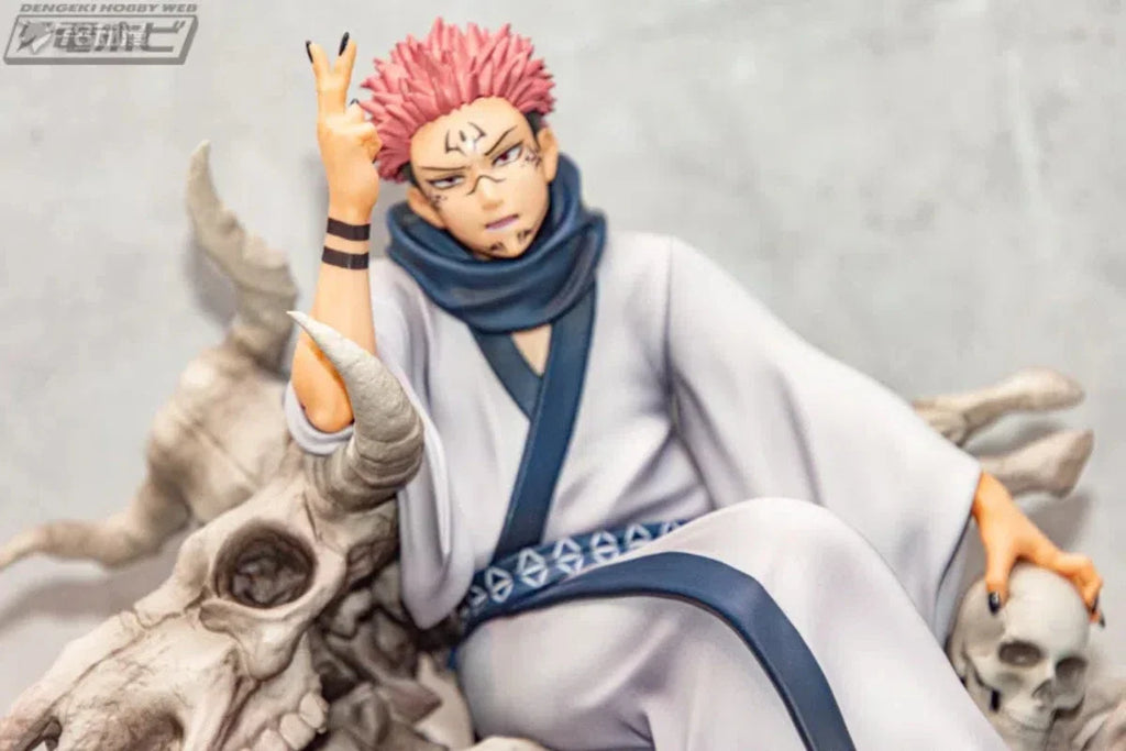 Anime Jujutsu Kaisen Ryomen Sukuna Sitting posture Action Figure PVC Model statue Toys Doll Desk Decor Collectible Gifts boxed