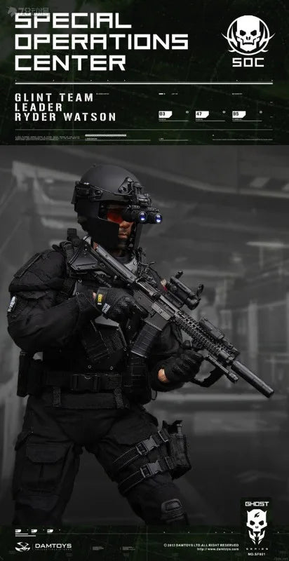 DAMTOYS Genuine Product GHOST SERIES SF001 Special Operations Center Titan Frank Action Figure Model Toys Movable Mode