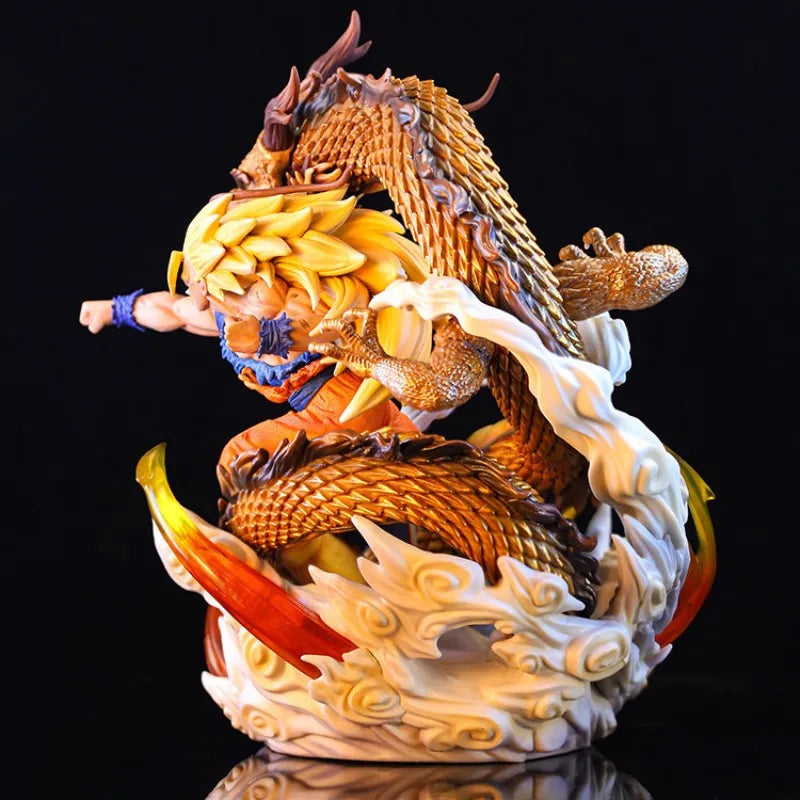 30cm Dragon Ball Figure Son Goku Ssj3 Super Saiyan3 Gk Anime Figures Goku Figurine Pvc Statue Model Doll Birthday Toys Gifts