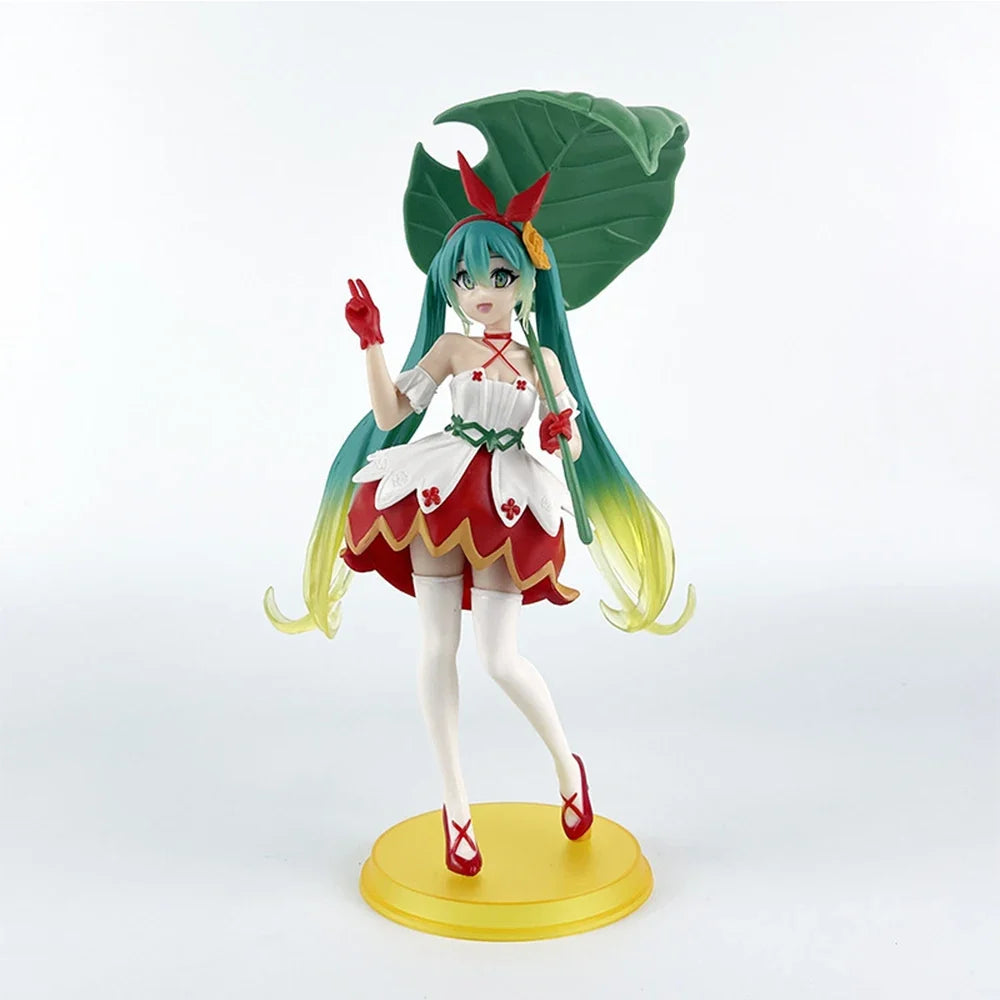 21cm Hatsune Miku Anime  Figure Fairytale Wonde Hatsune Miku Gift Collection Action Figure Gift Doll Collection Decoration PVC