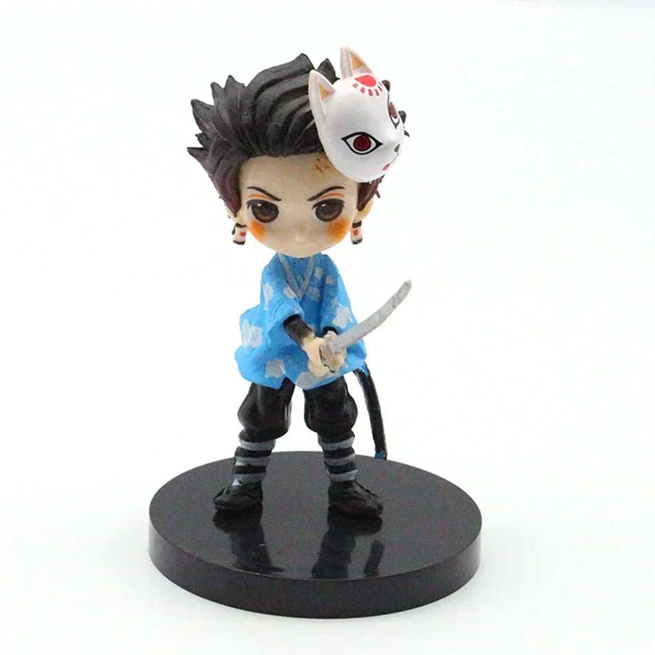Hot sale Q Posket Figure Wholesale Demon Slayer Mini Figurine 6pcs/12pcs/Sets Kimetsu No Yaiba Small Dolls Desktop Decoration