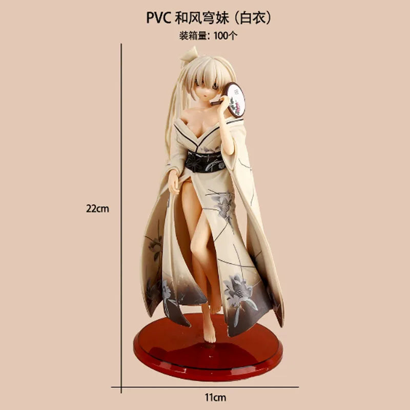 Anime Figure Cartoon kawaiii Yosuga no Sora Kasugano Sora sitting position Action Figure Host Computer Chassis Decor car Ornamen