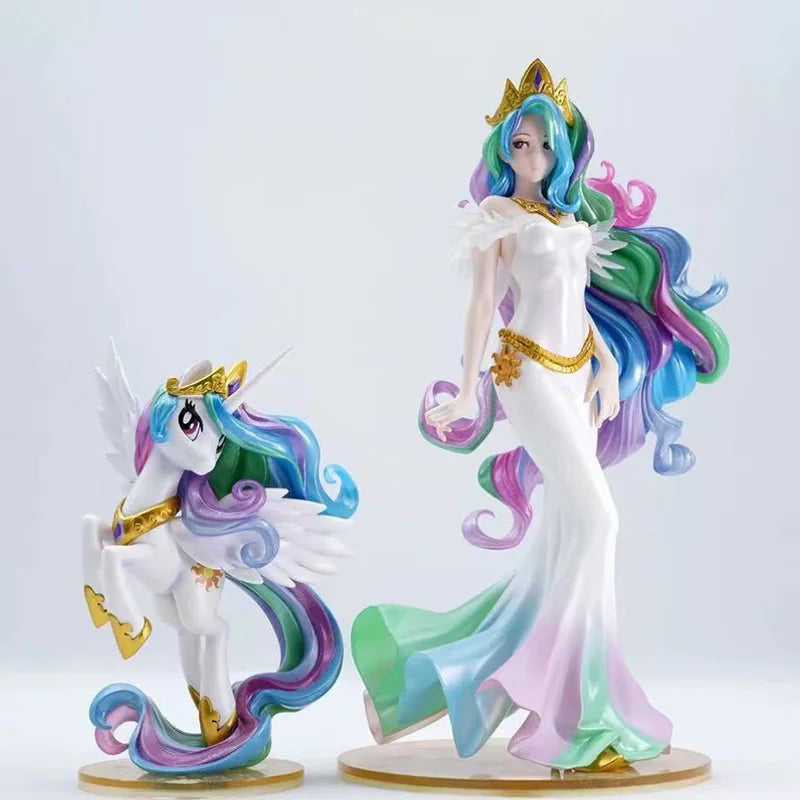 Cute  Little Pony Celestia Twilight Princess Sparkle Anime Figure Model Toys Girls Room Ornament Kids New Year Gifts