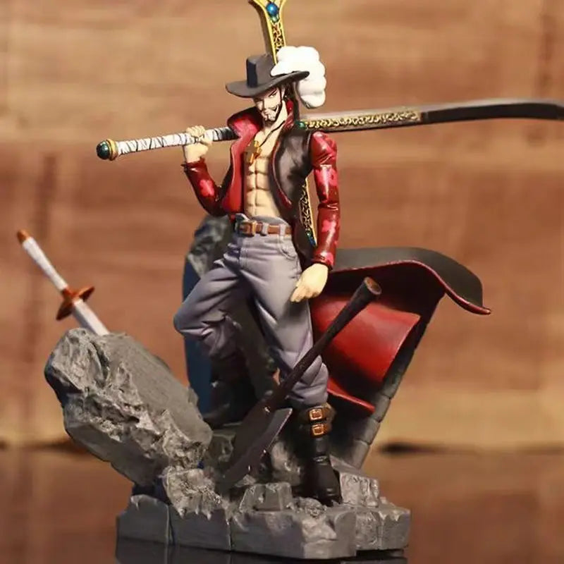 Anime One Piece Eagle Eye Dracule Mihawk Action Figure 15cm Pvc Top War Collectible Model Toy For Fans