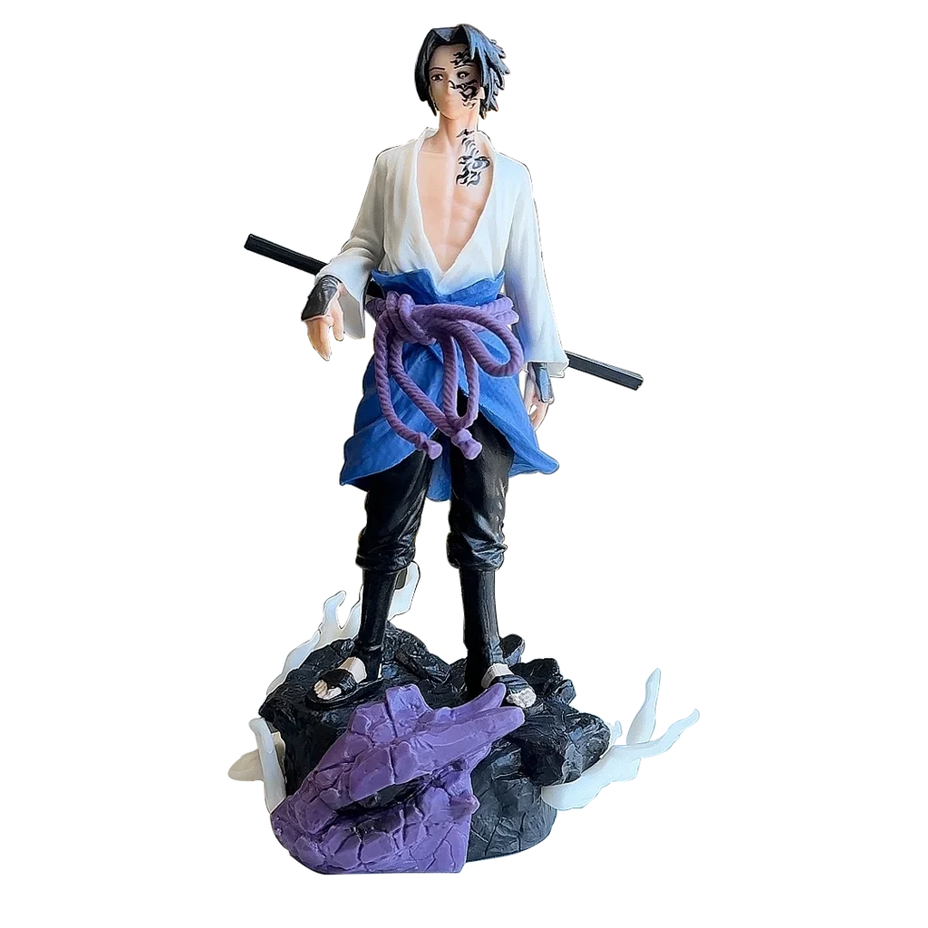 27.5CM Naruto Uchiha Sasuke Curse  Action Figures Cartoon Anime GK PVC Model Doll Collectible Statue Boy Toys For Children Gift