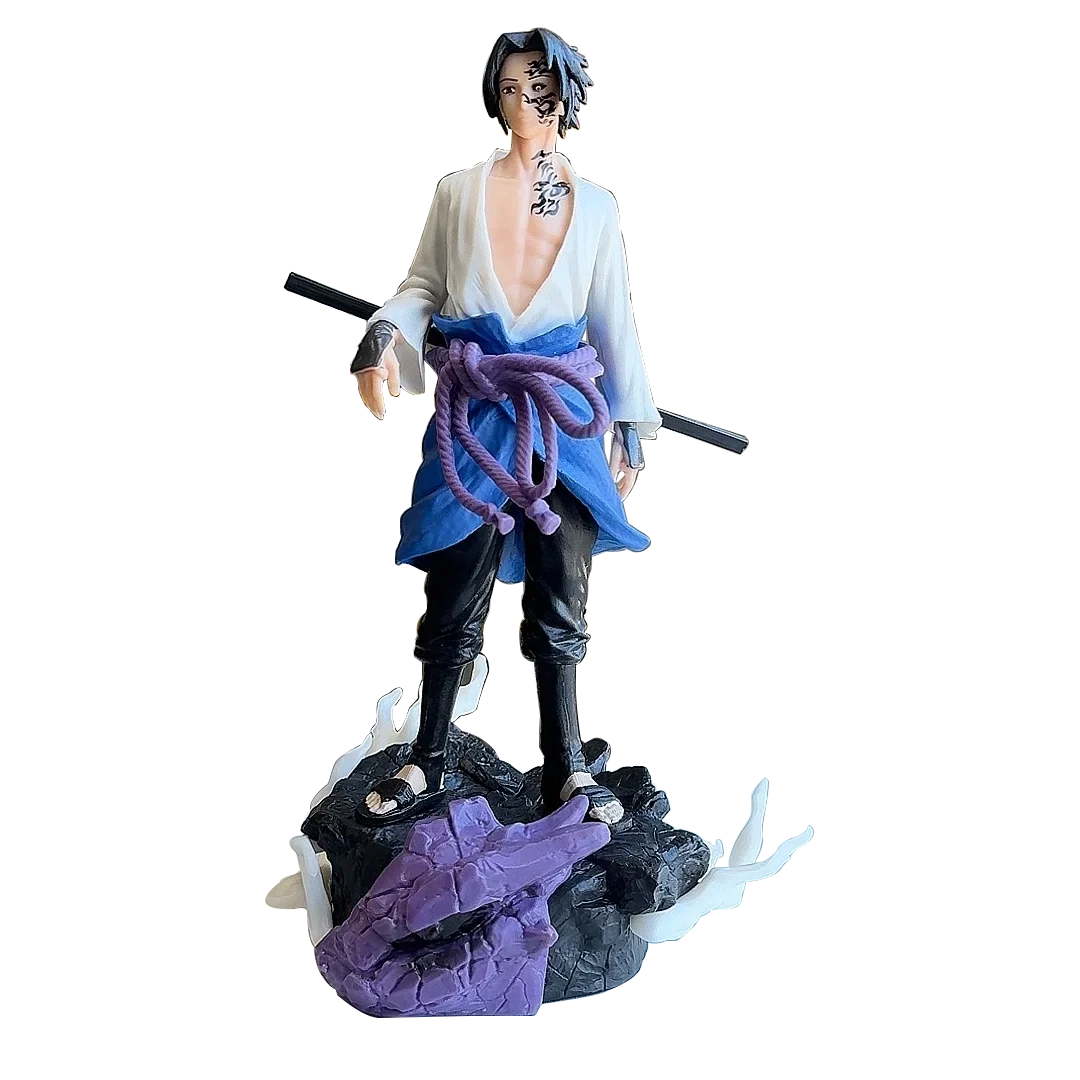 27.5CM Naruto Uchiha Sasuke Curse  Action Figures Cartoon Anime GK PVC Model Doll Collectible Statue Boy Toys For Children Gift