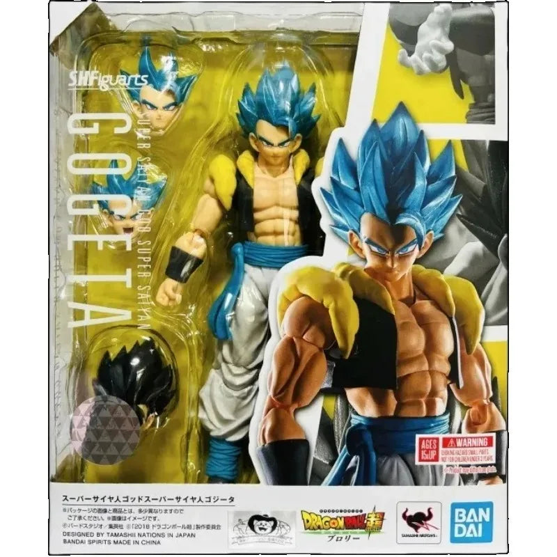 In Stock BANDAI S.H.Figuarts Original Dragon Ball Super Gogeta Super Saiyan God Super Saiyan Blue Action Figure Toy