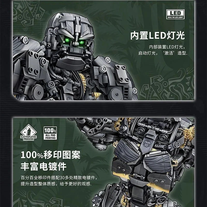 Building Blocks Original Titan Ape Voltron High-Difficulty Adult Assembly Model Toy Collectible Gift for Boys and Girls