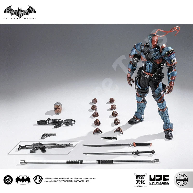 LPZZ ROUNO CUEURE DC002 1/12 Deathstroke Arkham Knight Finished Module Movable Batman Model 6-inches Action Anime Figure Toys