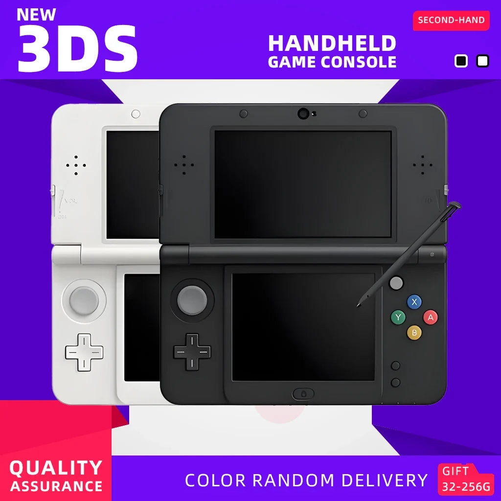 Original Refuebished NEW 3DS handheld game console free games nitendo new3ds 32GB/64gb/128gb/256gb