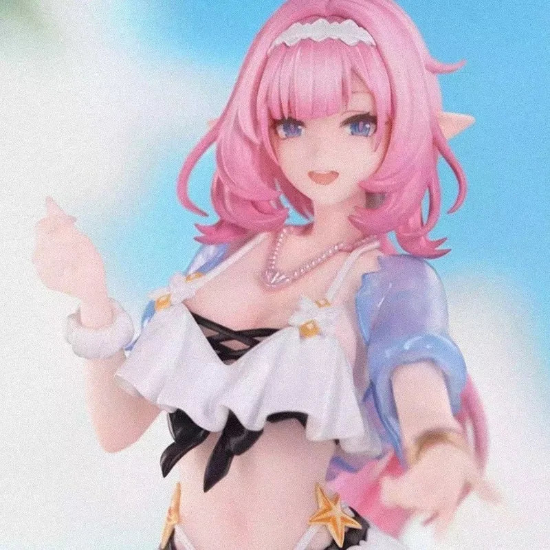 23cm Game Honkai Impact 3 Elysia Cute Swimsuit Beach Model Desktop Ornaments Toy Collection Gift