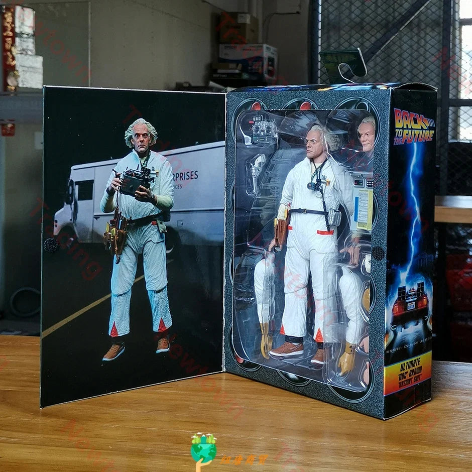 In Stock NECA Back To The Future Art McFly Doc Brown Biff Tannen PVC Action Figure Series Model Toy Christmas Gift