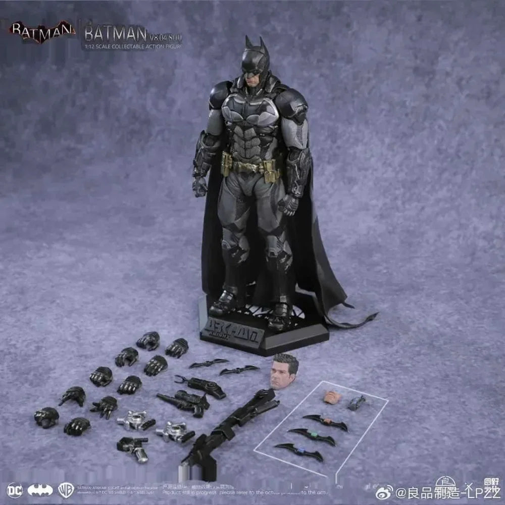 In Stock LPZZ DC001 1/12 Batman Action Figure Scale Male Soldier Arkham Knight Warrior Edition Batman Figurine Model Set Toys