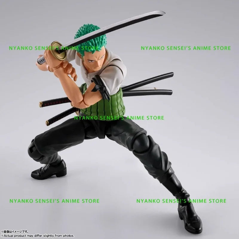 Bandai SHF One Piece Roronoa Zoro Dawn of The Adventure Action Figure Anime Model Trendy Toy Ornament Doll Collectible in Stock
