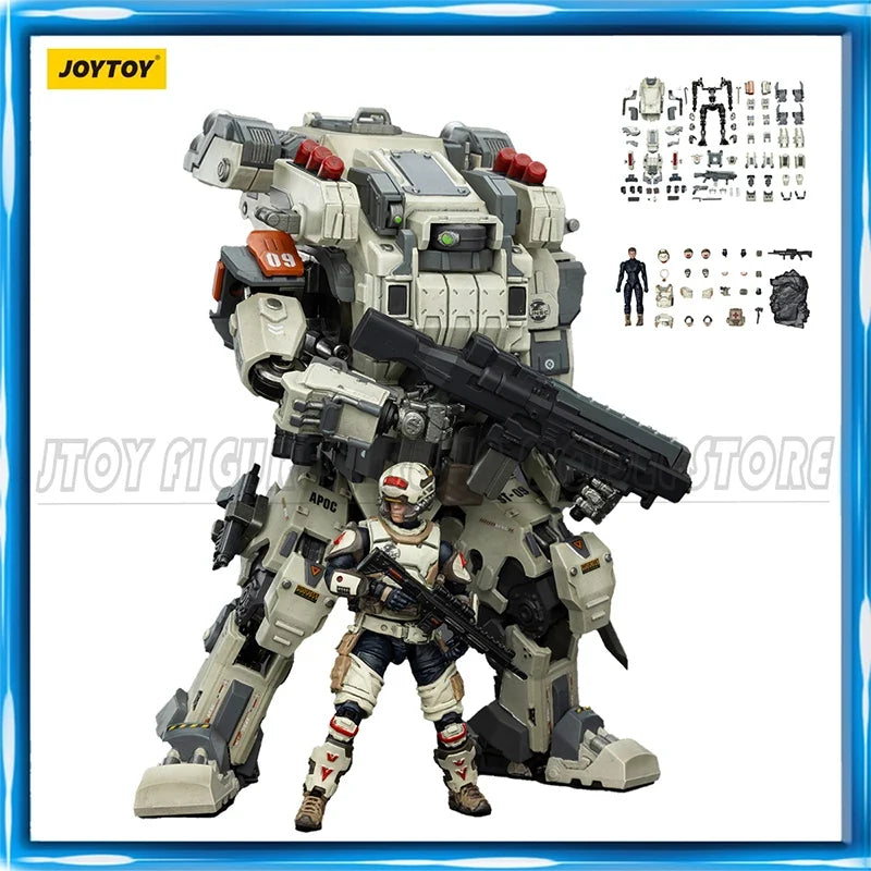 JOYTOY 1/25 Action Figure APOC Series Bedrock Albus Standard Combat Type Mech UNSC Medic Levi Anime figures Toys