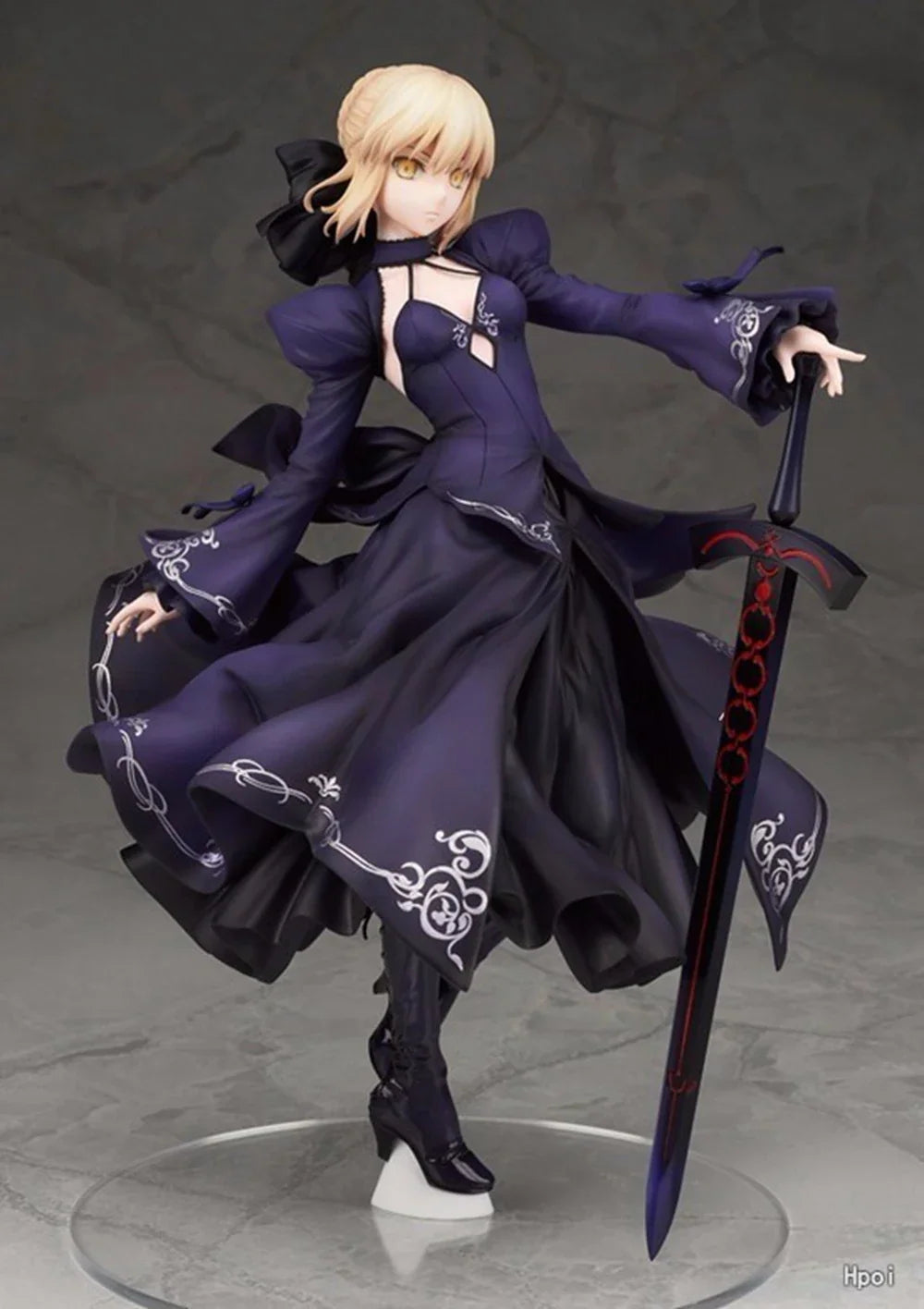 23CM Anime Gekijouban Fate/stay night Heaven's Feel Altria Pendragon Black Dress Up Saber Alter japan verision
