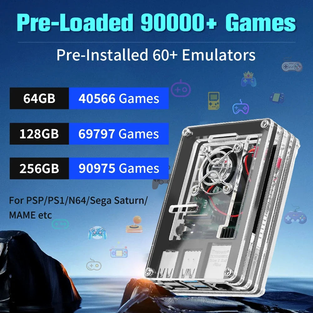 Batocera 39 OS Raspberry Pi 4 Computer Model B Retro Game Console with 90000+ Games for PS1/N64/PSP/Sega Saturn/MAME/NEOGEO/NDS