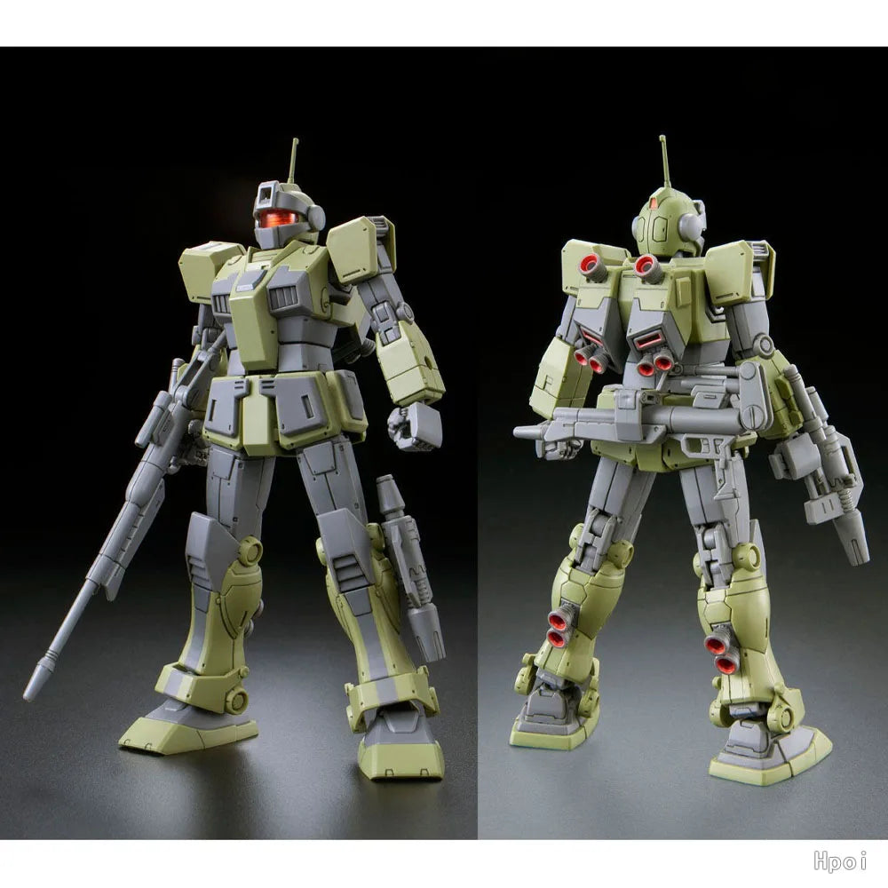 Bandai Original GUNDAM HG Series 1/144 RGM-79SC GM Sniper Custom Anime Assembly Model Toys Gifts For Children
