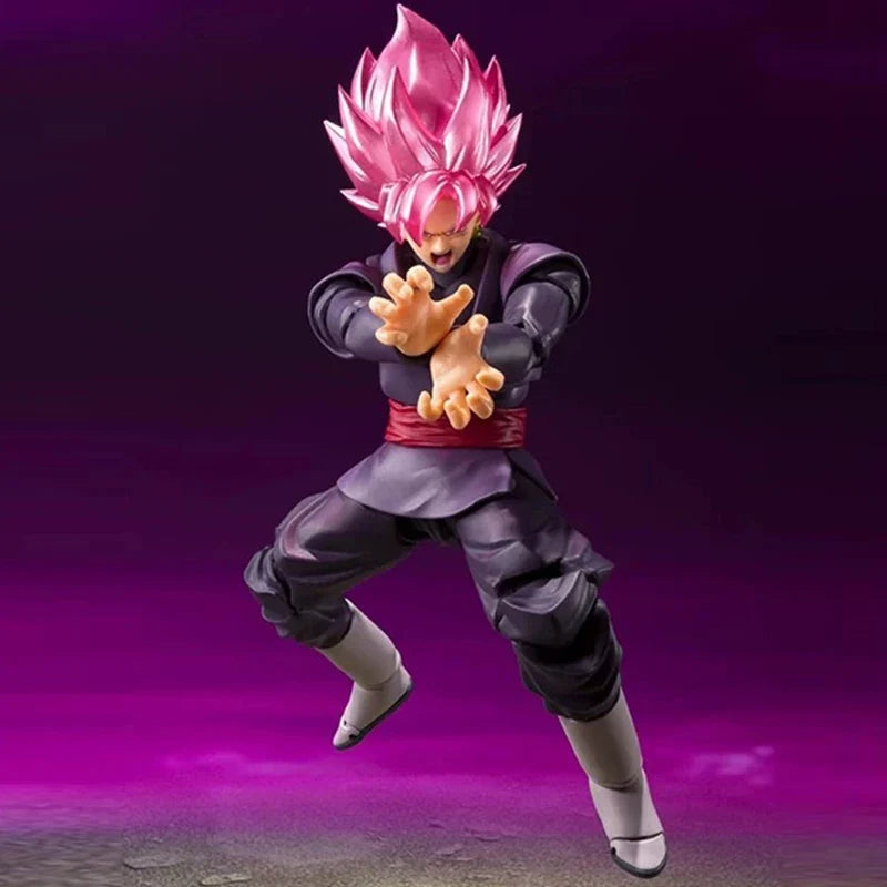 In Stock Shf Dragon Ball Super Saiyan God Son Goku Red and Goku Black Anime Action Figures PVC Collection Model Toys Gift