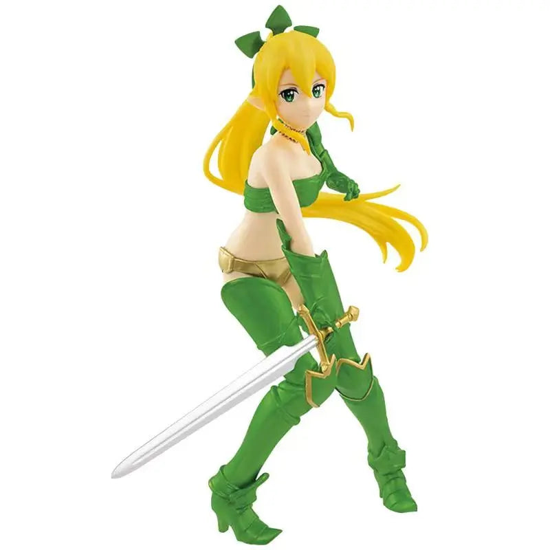 Bandai Original Banpresto Sword Art Online Anime Figure Bikini Yuuki Leafa Asuna Collectible Model Ornaments birthday present