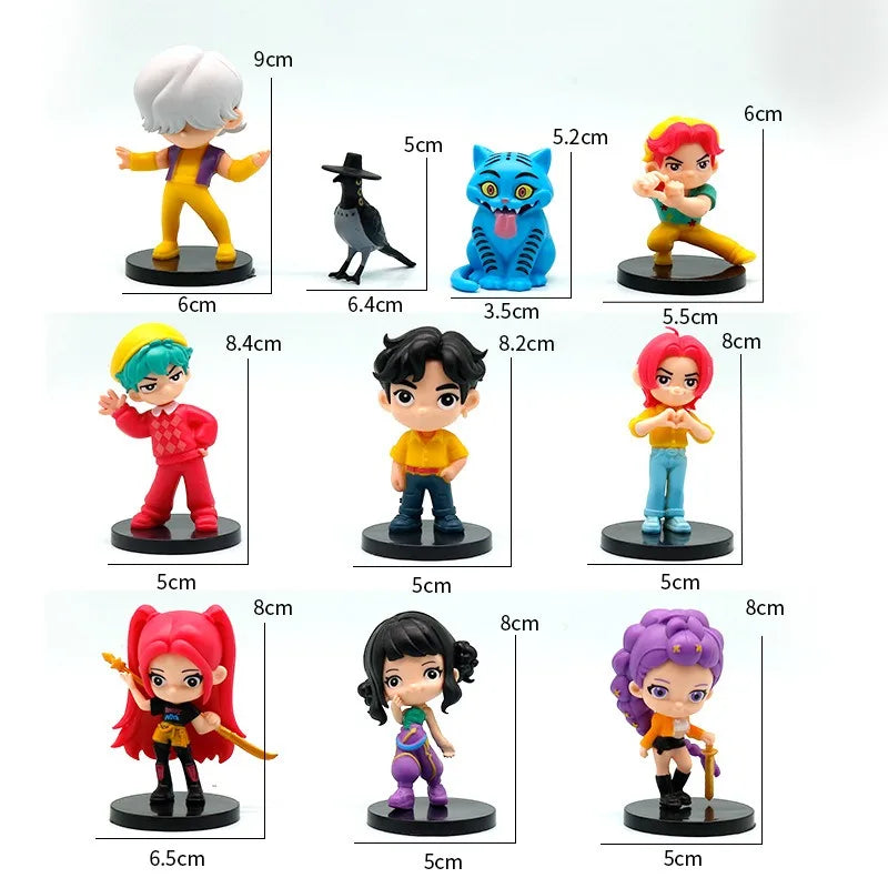 Korean wave animation Q version of the men's and women's group hunting witch figure model tiger crow rumizoe egg ornament