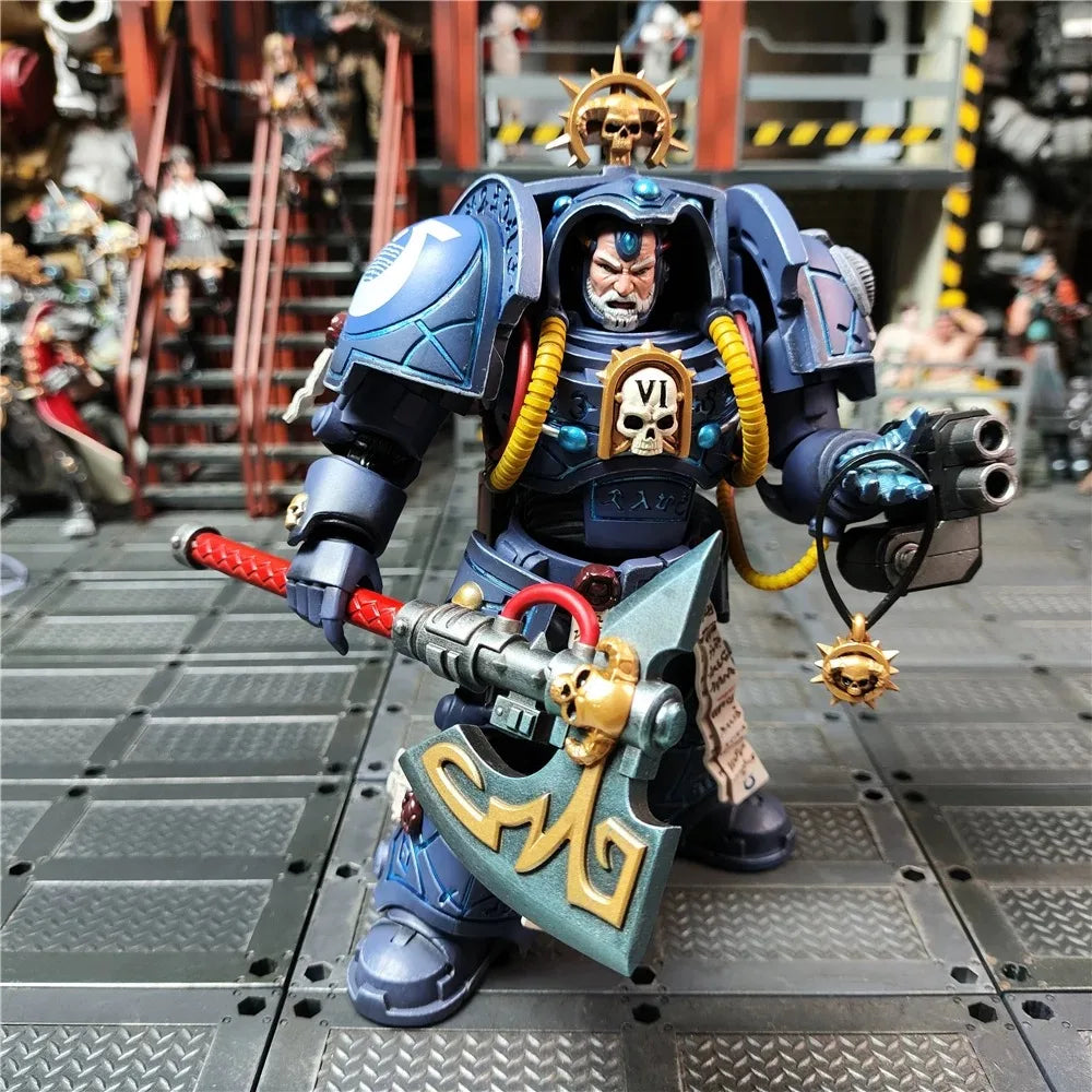 【In Stock】JOYTOY Warhammer 40K Ultramarine Terminator Armor Think Tank Armor 1/18 Action Figure