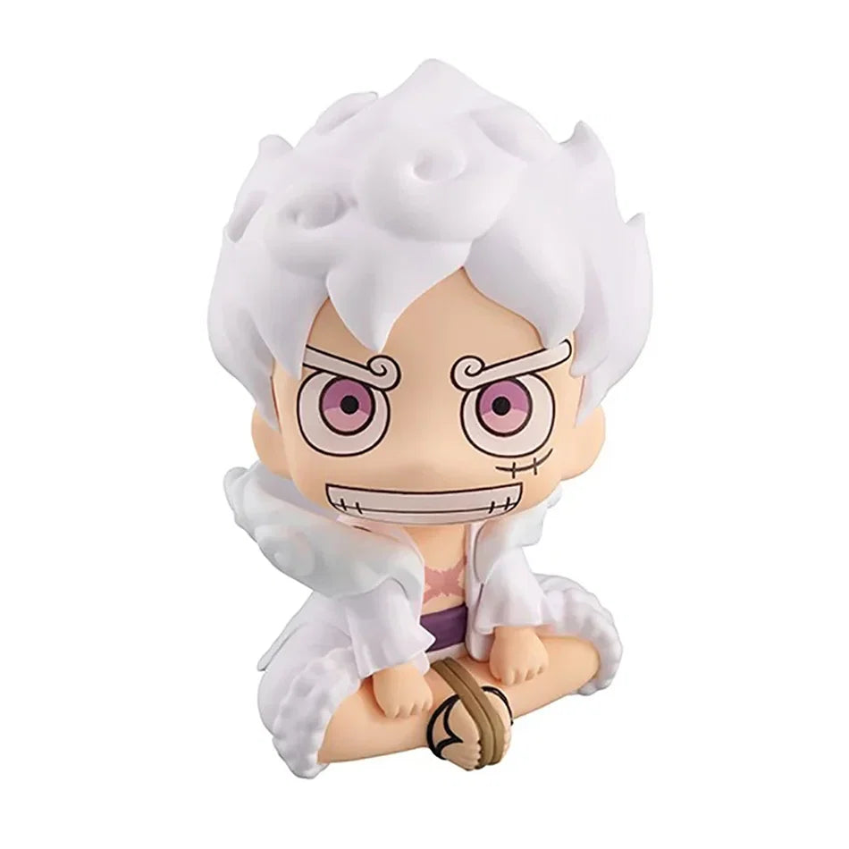 ONE PIECE Anime Monkey D. Luffy Action Figure - Q Version Look up Gear 5 PVC Collectible Model Doll Toy