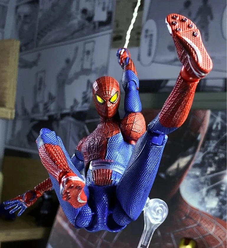New Ct Toys Mafex 001 Spiderman Action Figure - Peter Parker the Amazing Spider-Man Anime Figurine Customized Collectible Toy