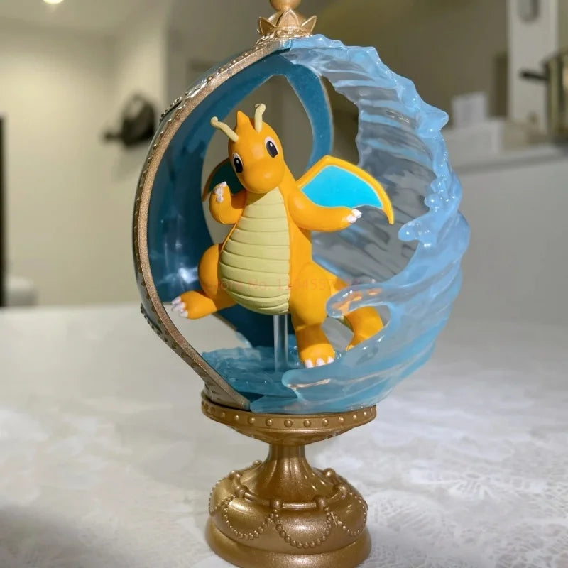 Re-Ment Pokemon Figures Ovaltique Collection Pikachu Gardevoir Dragonite Roserade Mimikyu Mew Pvc Model Gift Toy