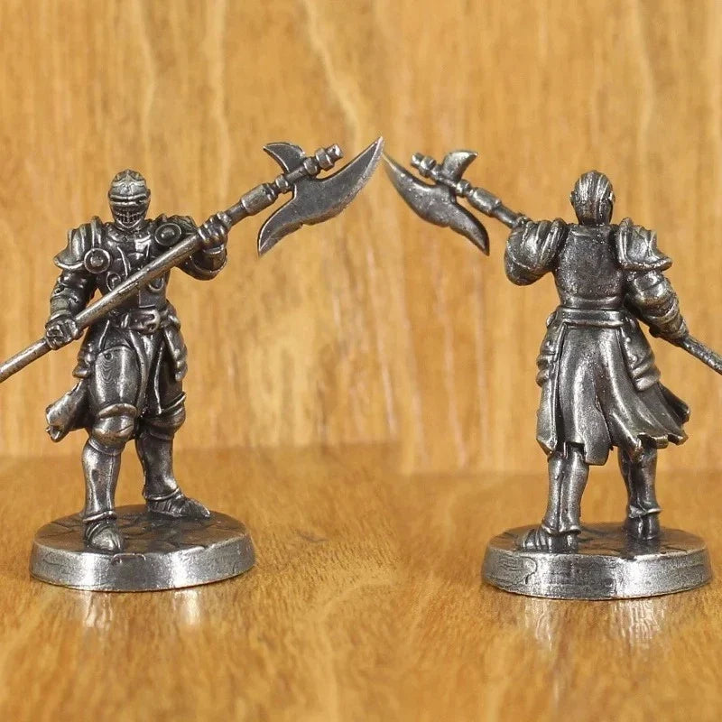 Brass knight statue, war legion soldier model, brass material, desktop decorations and collectibles, Christmas gifts