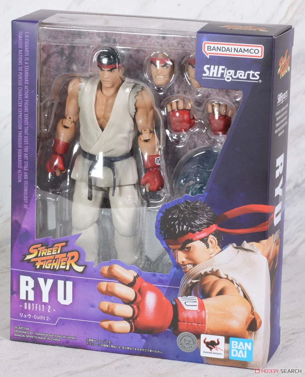 Bandai Genuine SHF Street Fighter(SF)CHUN-LI GUILE RYU OUTFIT 2 Anime Action Figure Collectible Model Toy Ornament Gift Children