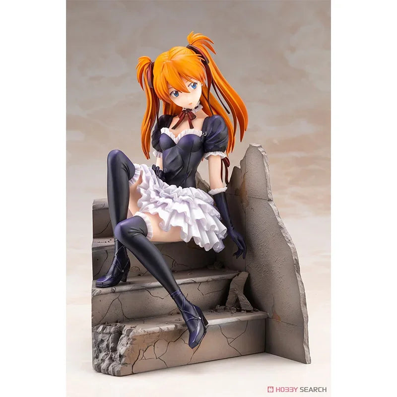 KOTOBUKIYA Original EVANGELION Anime Figure Asuka Langley Soryu Action Figure Goth Loli Dress Toys for Kids Gift Model Dolls
