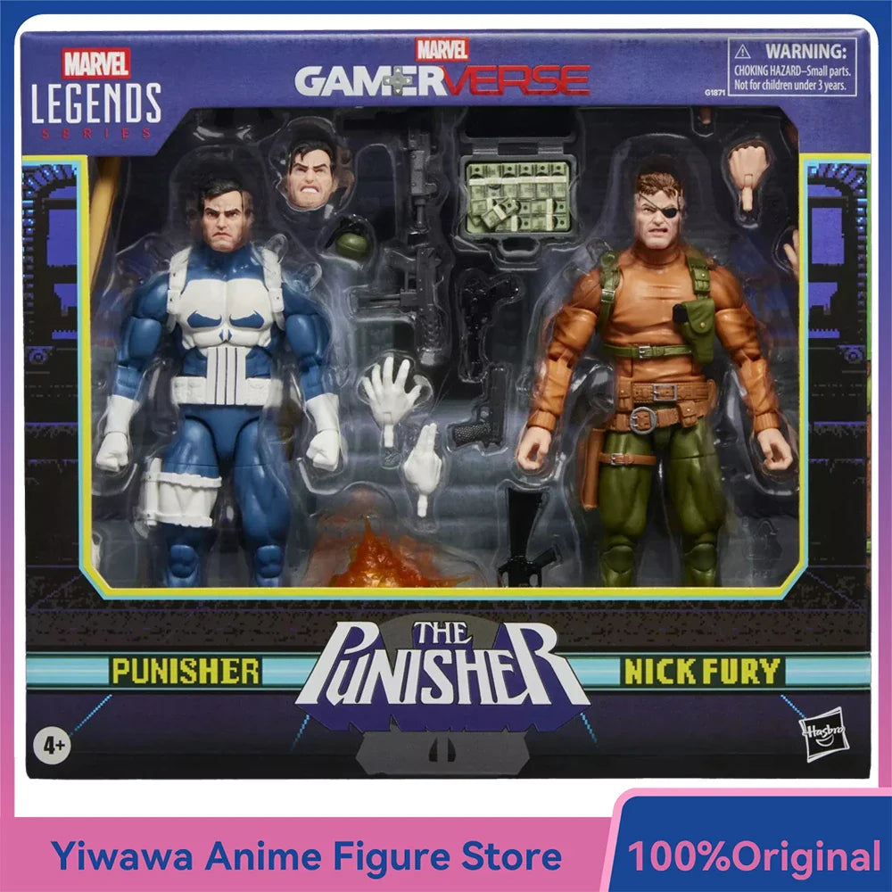 Auf Lager Hasbro Marvel Legends Series Gamerverse Punisher und Nick Fury 2er-Pack-Set 15cm Anime Actionfigur Modell Ornament Spielzeug