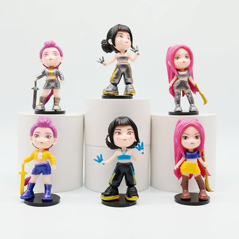 HOT SALE Q Version K pop Demon Hunters Action Figure Doll Rumi Mira Zoey Figurine Doll Collection Fans Christmas Gifts