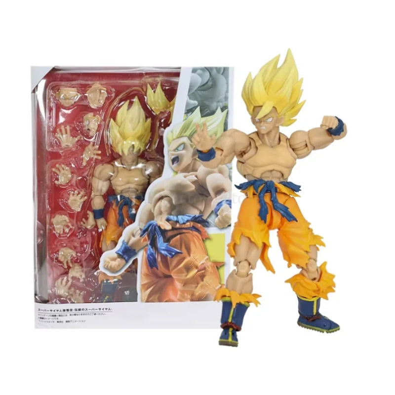 Dragon Ball Z Super Saiya Anime Figure SHF Goku Gohan Trunks Boy From Future Collection Model Action Figure Toys Birthday Gifts