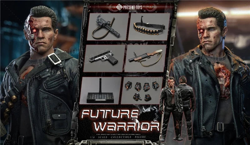 PRESENT TOYS PT-sp50 PT-sp51 1/6 Scale Collectible Figure Future Warrior T800 Arnold Schwarzenegger Full Set 12Inch Men Soldier
