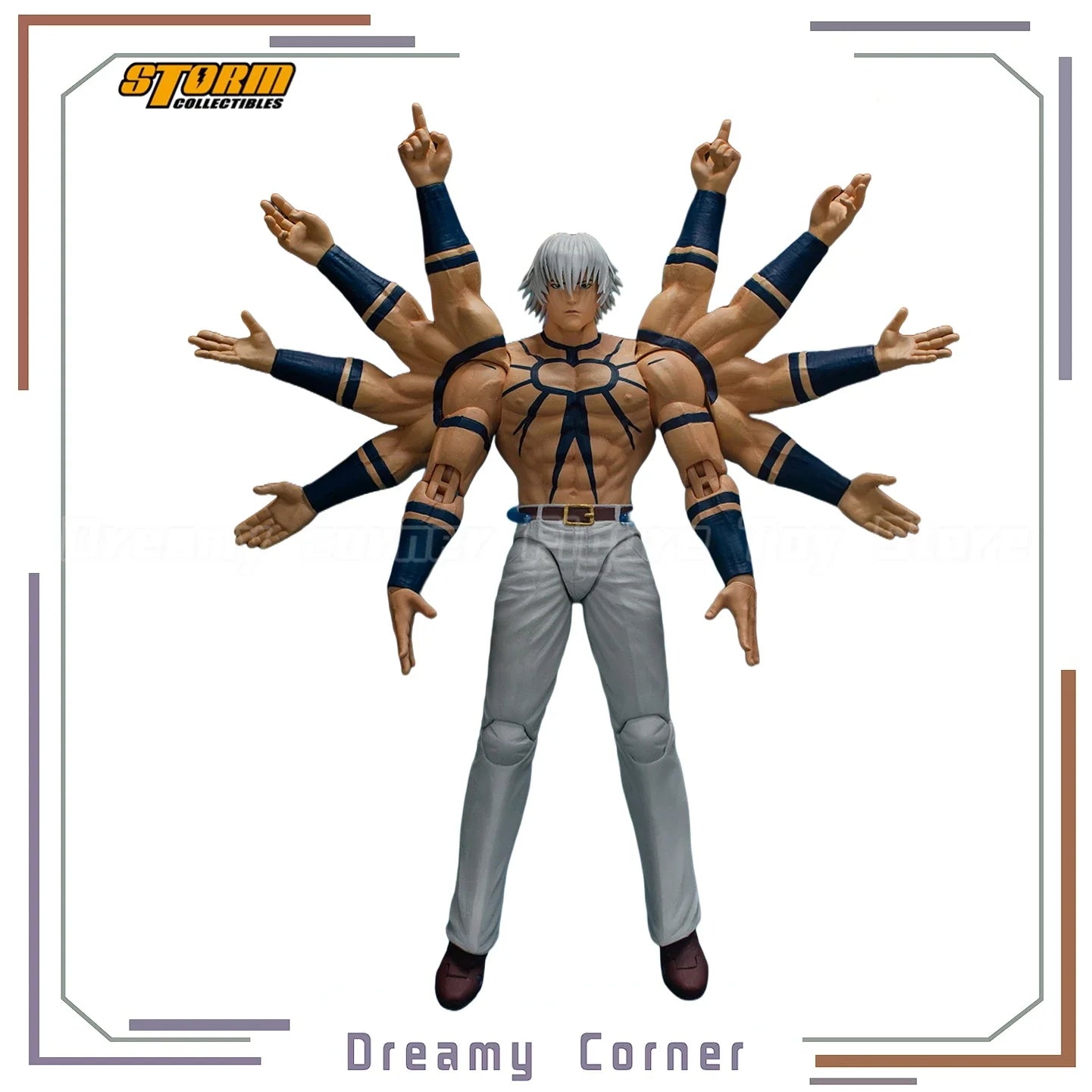 【In Stock】Original STORM TOYS SKKF04 YL BK THE KING OF FIGHTERS '98 Orochi 1/12 Action Figure Ornament Model Collection