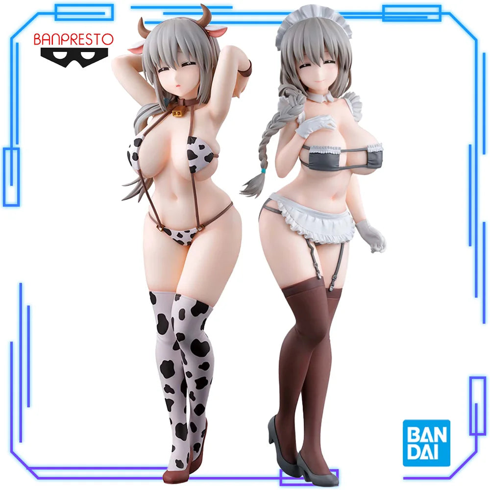 In Stock Bandai Original Genuine Banpresto Uzaki-chan Wa Asobitai! GLITTER&GLAMOURS Uzaki Tsuki Maid Ver. 27cm Model Toy Figures