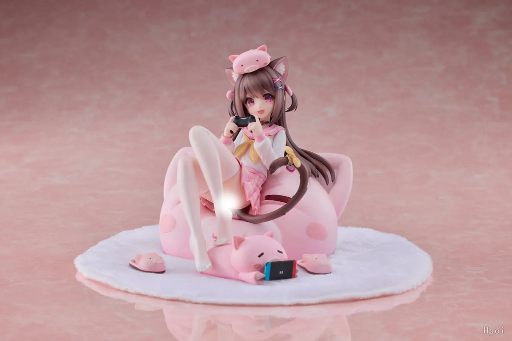 26CM Anime Asaki Figure Virtual Anchor Pig Princess Is the order a rabbit? Sitting Model Toy Gift Collection Action Figure PVC